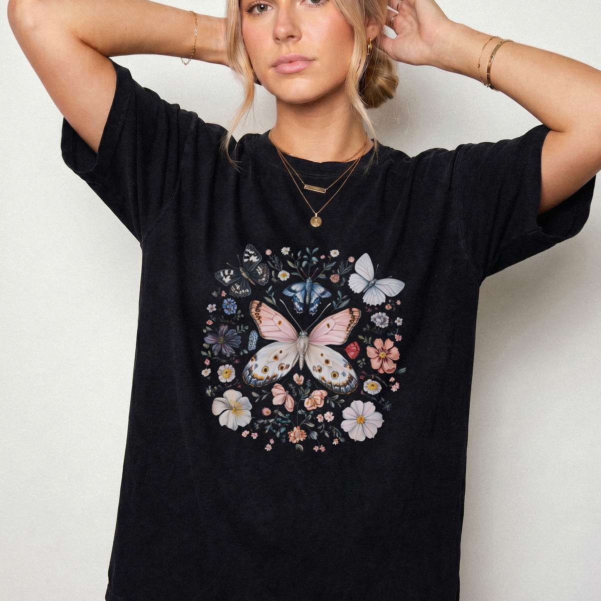 Botanical Butterfly Garden Graphic T-Shirt | Foxfire & Fable