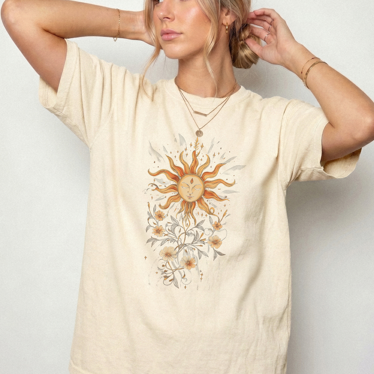 Third Eye Celestial Sun & Stars Tee | Foxfire & Fable