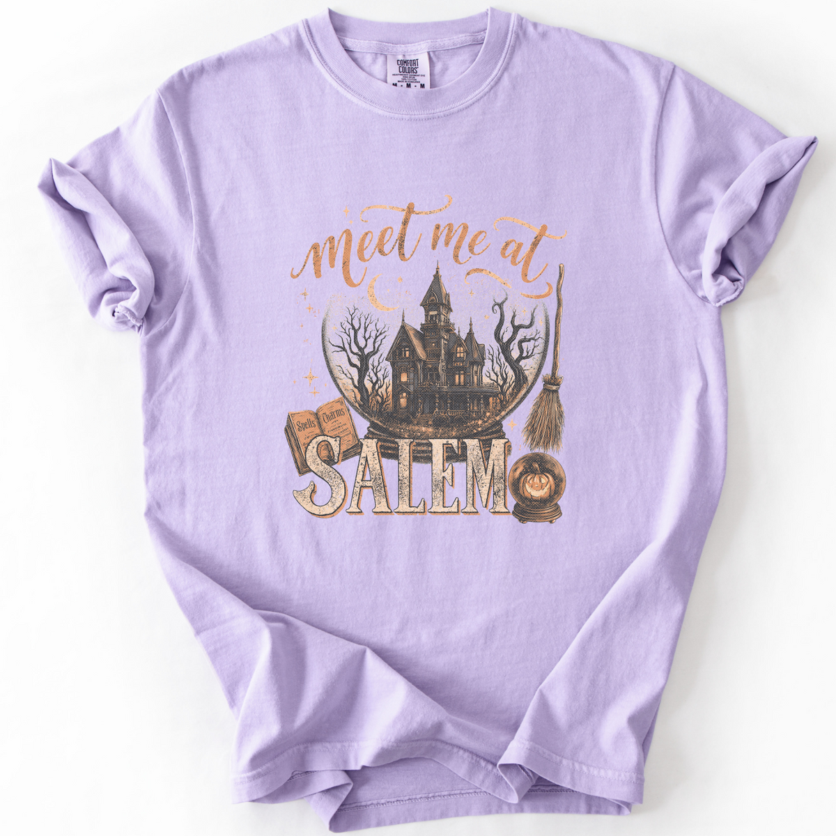 Meet Me at Salem Witchy Graphic Tee | Foxfire & Fable - Orchid