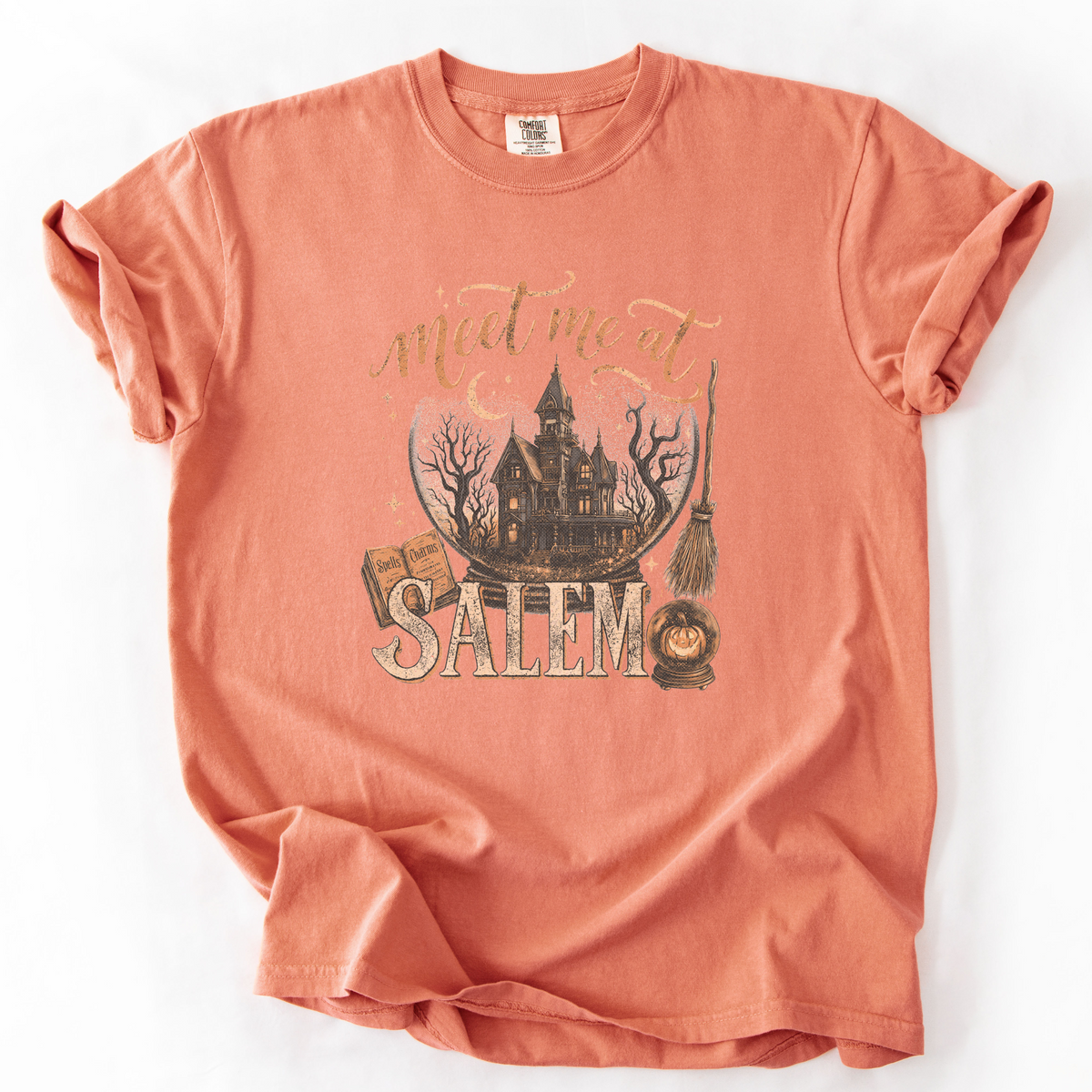 Meet Me at Salem Witchy Graphic Tee | Foxfire & Fable - Terracotta