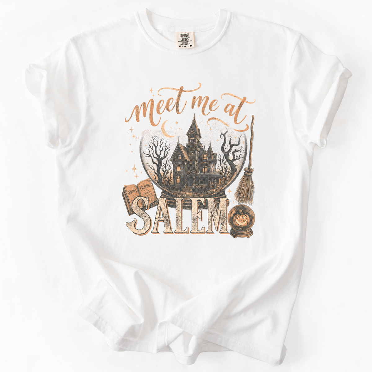 Meet Me at Salem Witchy Graphic Tee | Foxfire & Fable - White