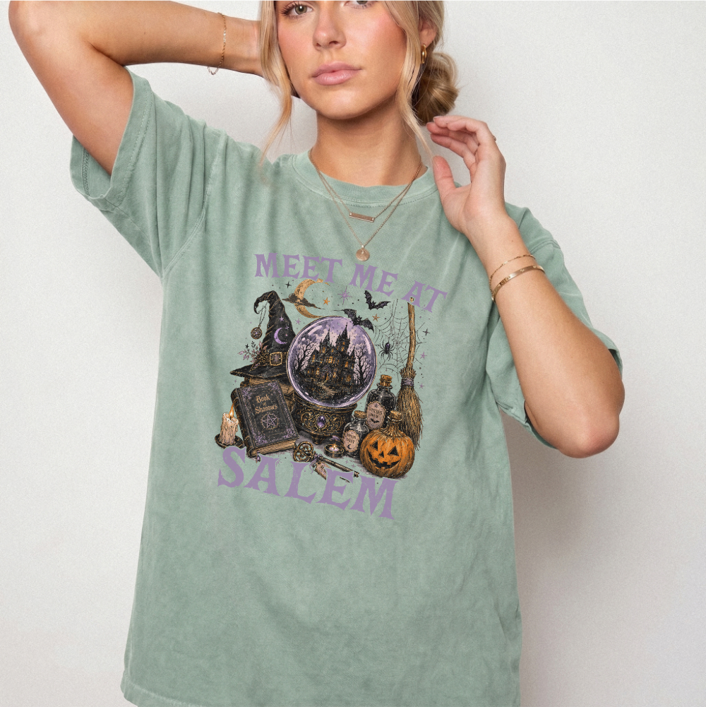 Meet Me At Salem Witchy Castle Graphic Tee | Foxfire & Fable