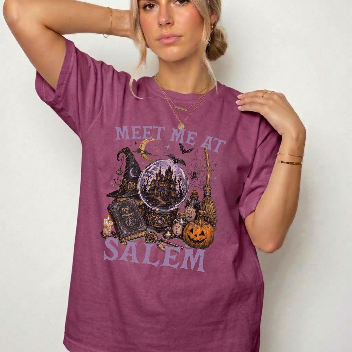 Meet Me At Salem Witchy Castle Graphic Tee | Foxfire & Fable