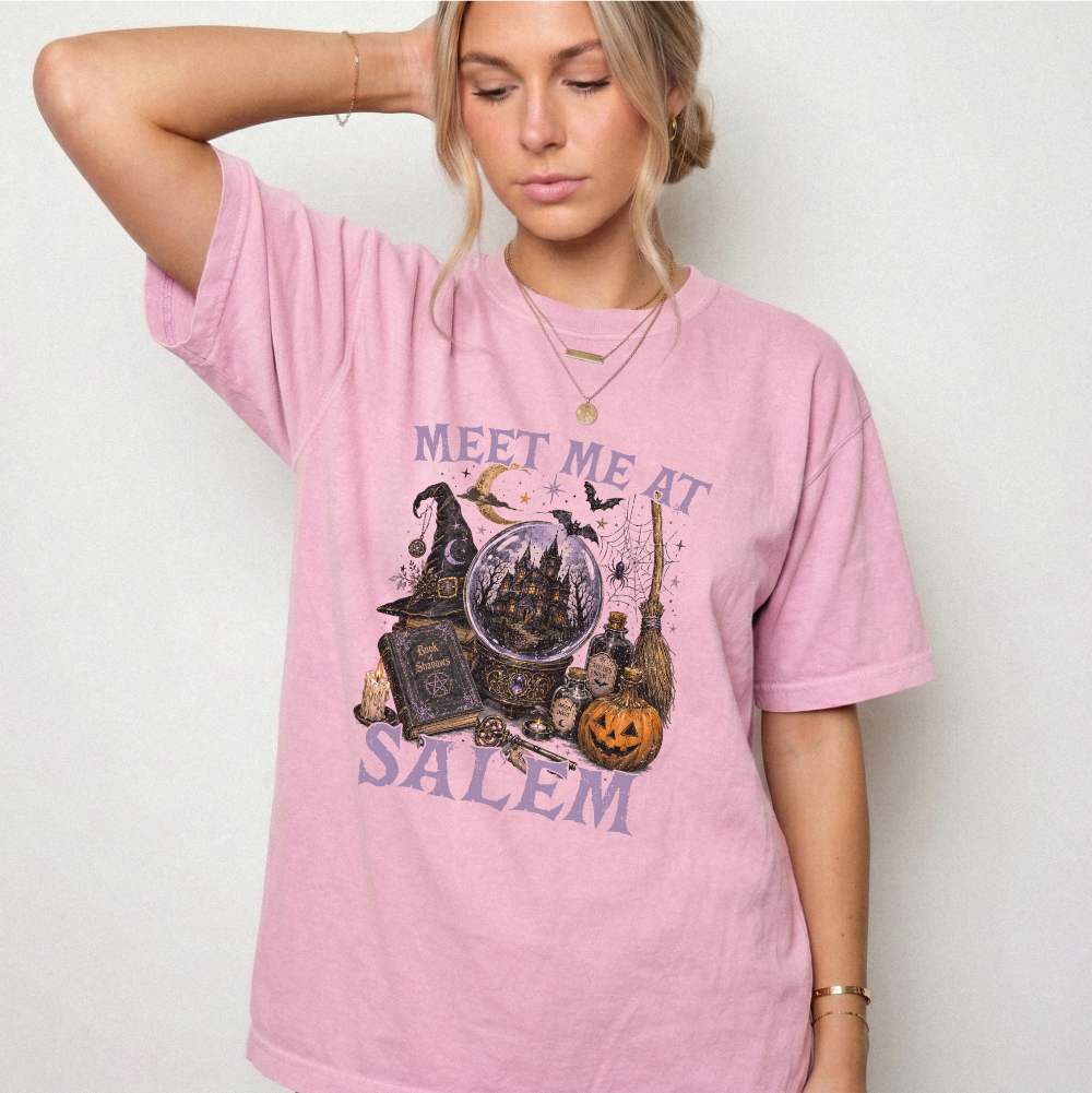 Meet Me At Salem Witchy Castle Graphic Tee | Foxfire & Fable