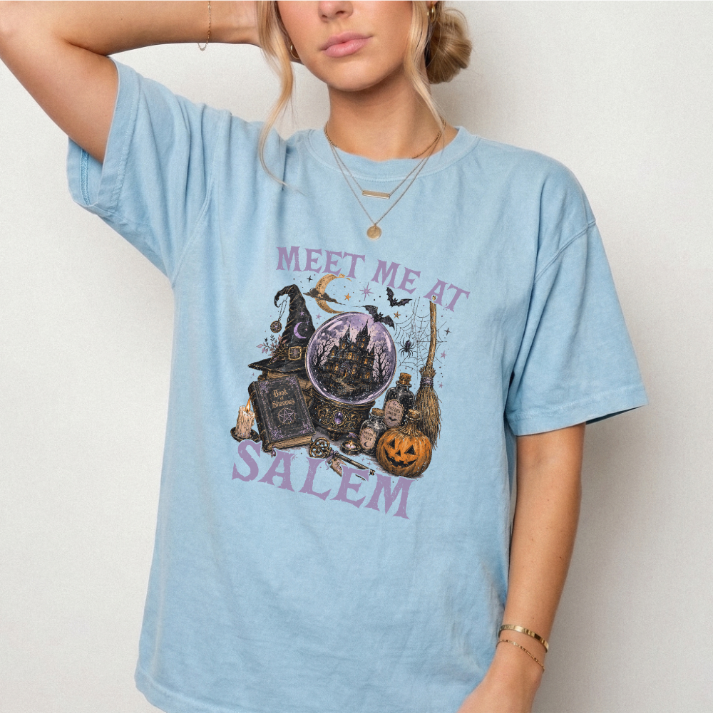 Meet Me At Salem Witchy Castle Graphic Tee | Foxfire & Fable