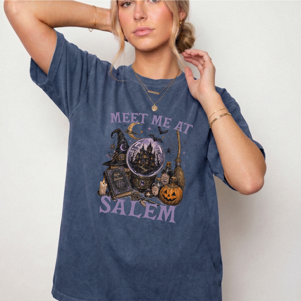 Meet Me At Salem Witchy Castle Graphic Tee | Foxfire & Fable