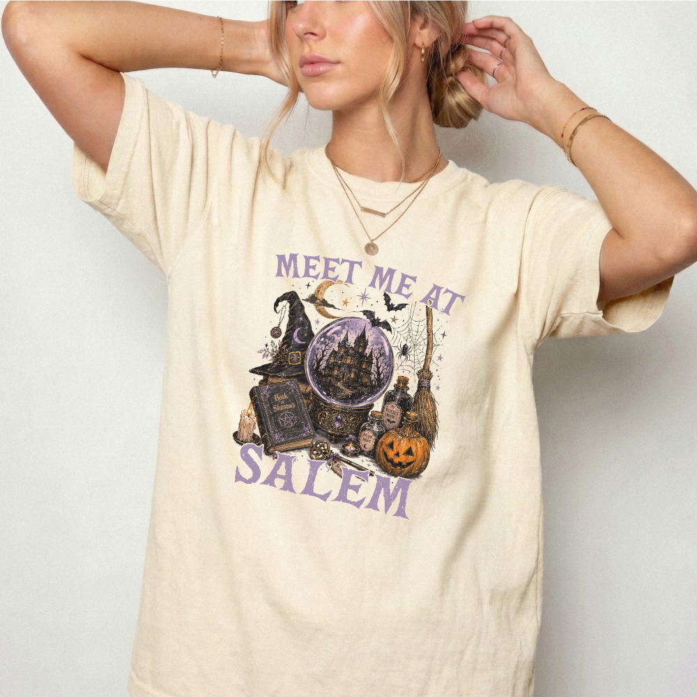 Meet Me At Salem Witchy Castle Graphic Tee | Foxfire & Fable