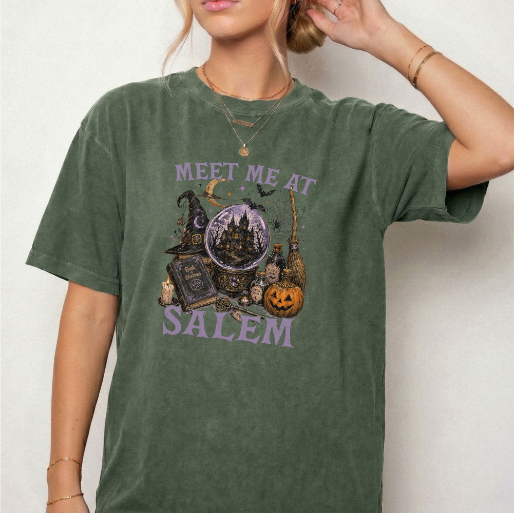 Meet Me At Salem Witchy Castle Graphic Tee | Foxfire & Fable
