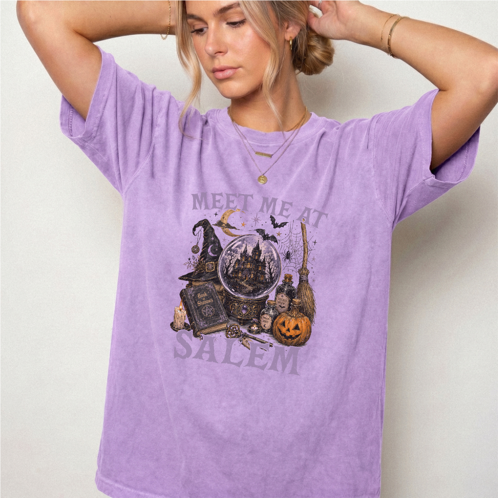 Meet Me At Salem Witchy Castle Graphic Tee | Foxfire & Fable