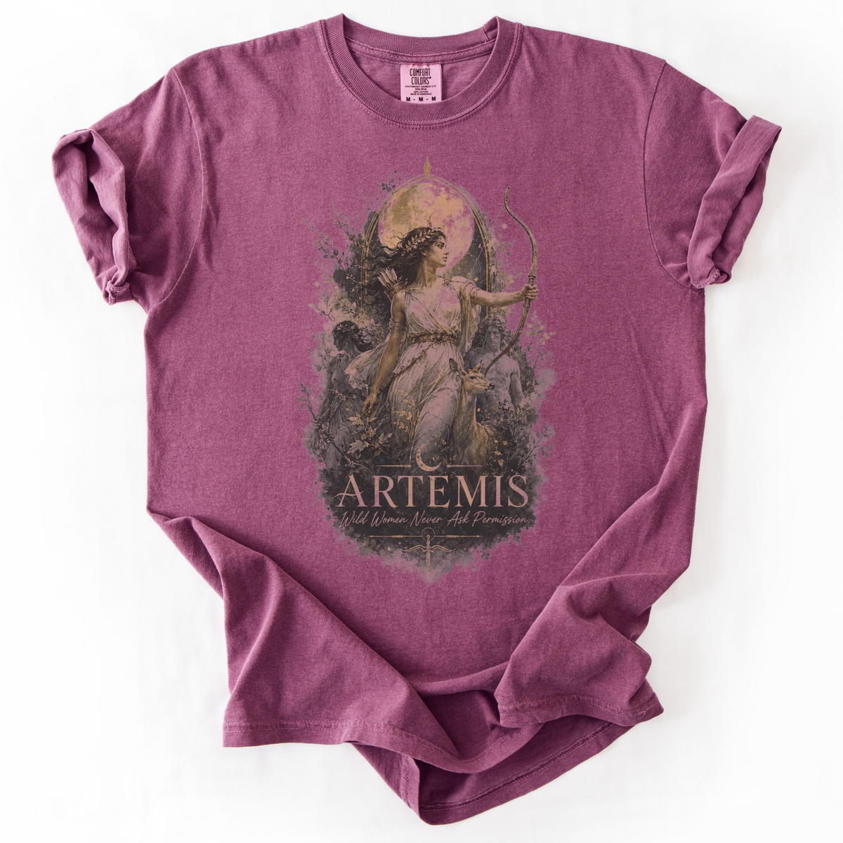 Artemis Wild Women Graphic Tee | Foxfire & Fable - Berry