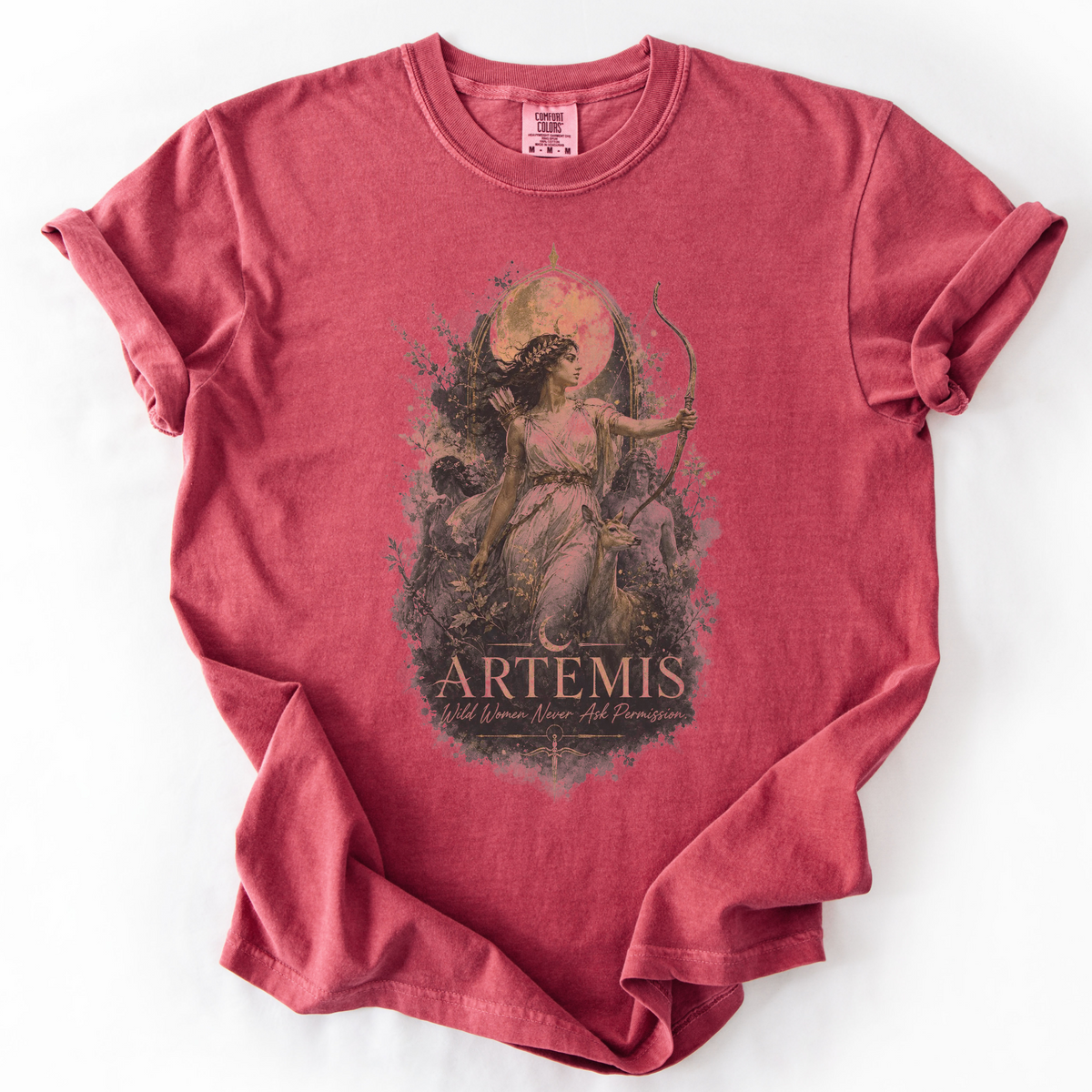 Artemis Wild Women Graphic Tee | Foxfire & Fable - Crimson