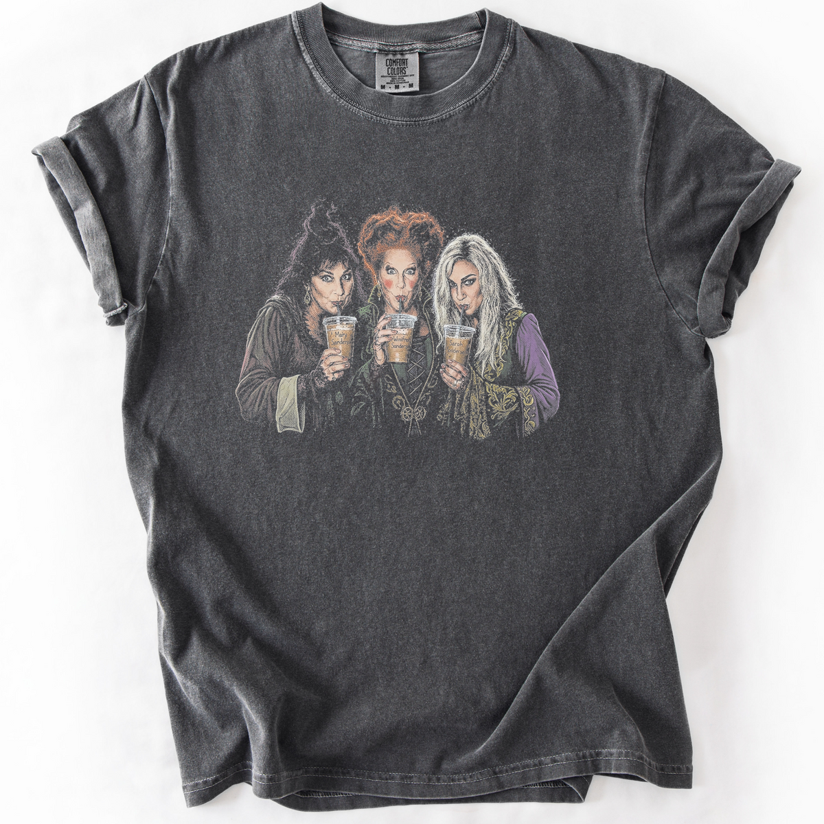 Sisters Iced Coffee Vintage Halloween Graphic Tee | Foxfire & Fable - Pepper