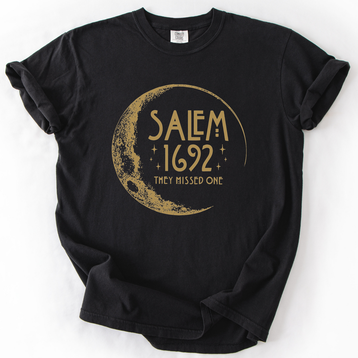 Salem 1692 They Missed One Witchy Moon Phase T-Shirt | Foxfire & Fable - Black