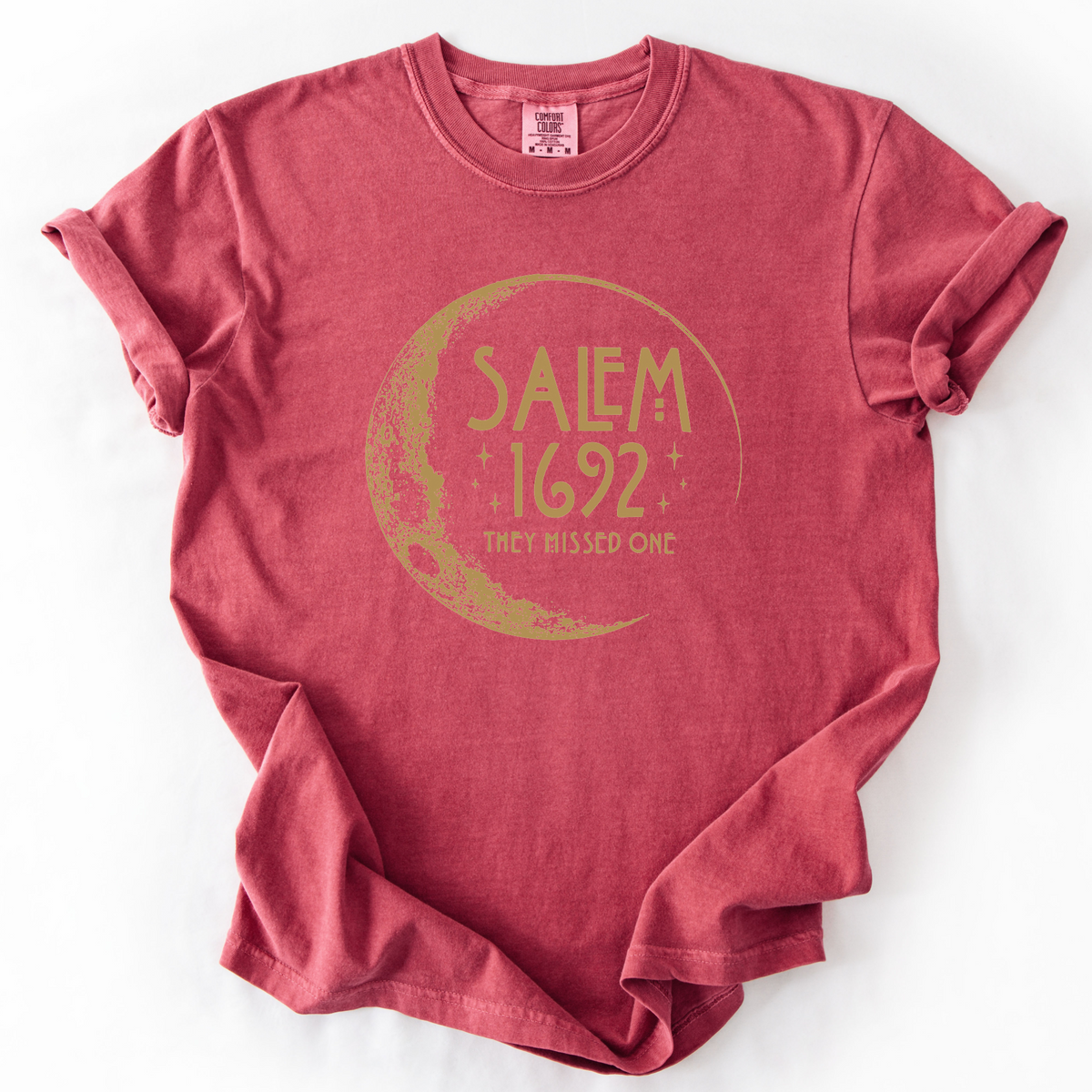 Salem 1692 They Missed One Witchy Moon Phase T-Shirt | Foxfire & Fable - Crimson