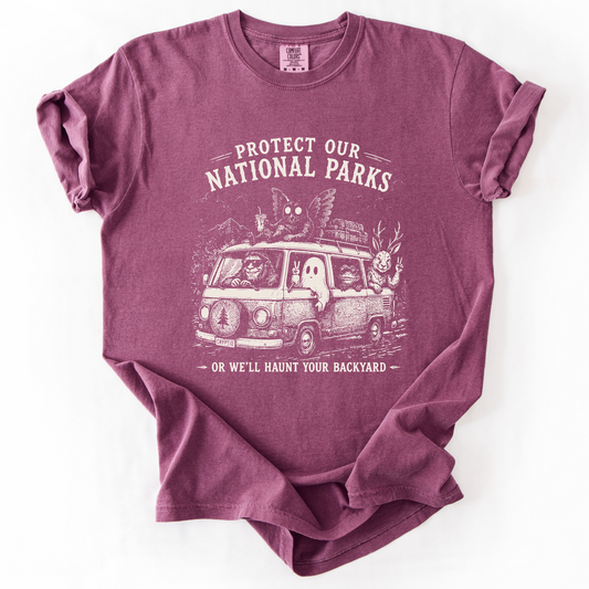 Protect Our National Parks Campcore Vintage T-Shirt | Foxfire & Fable - Berry