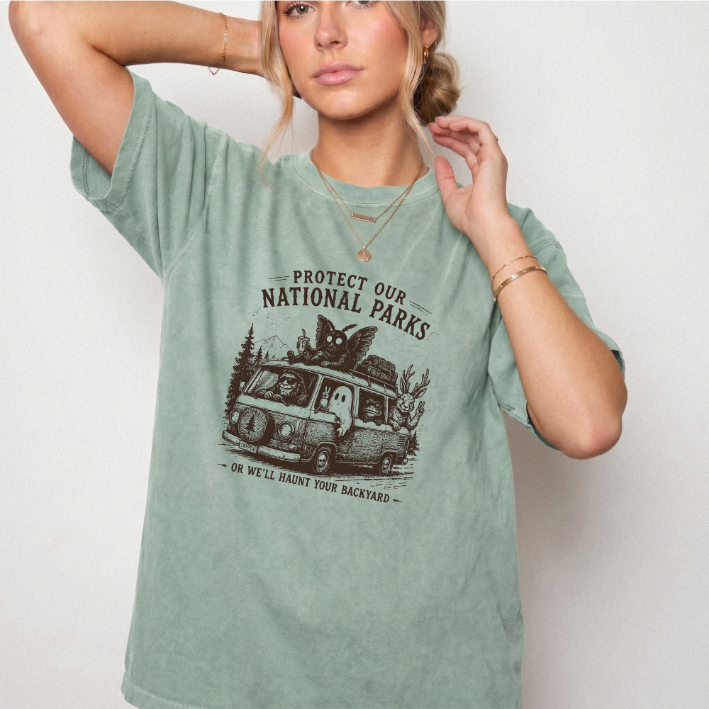 National Parks Cryptid Camping Graphic Tee | Foxfire & Fable