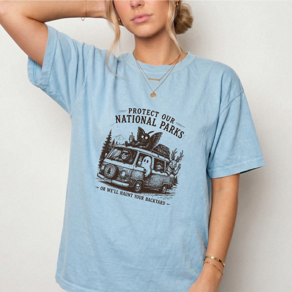 National Parks Cryptid Camping Graphic Tee | Foxfire & Fable