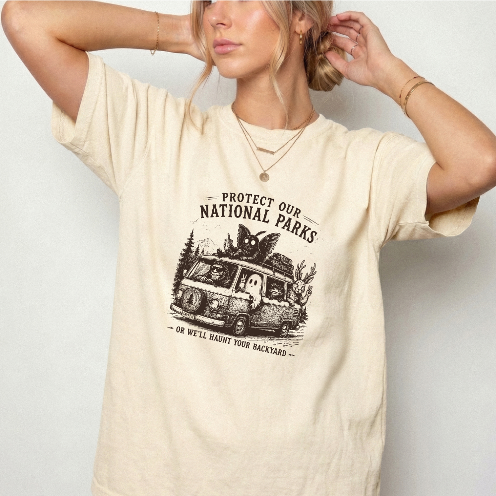 National Parks Cryptid Camping Graphic Tee | Foxfire & Fable