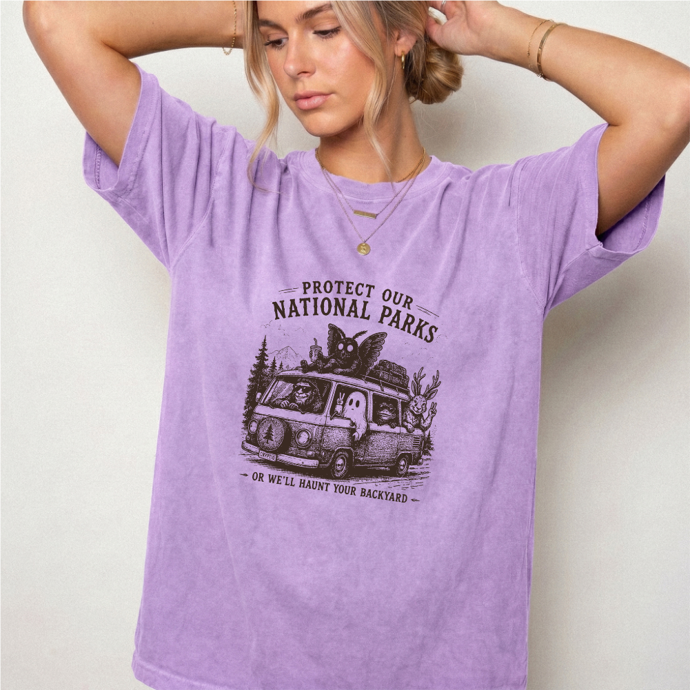National Parks Cryptid Camping Graphic Tee | Foxfire & Fable