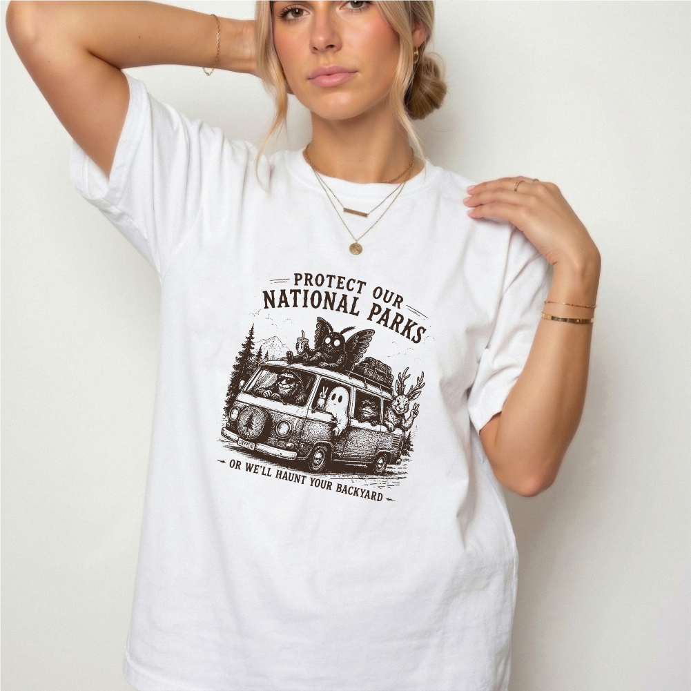 National Parks Cryptid Camping Graphic Tee | Foxfire & Fable