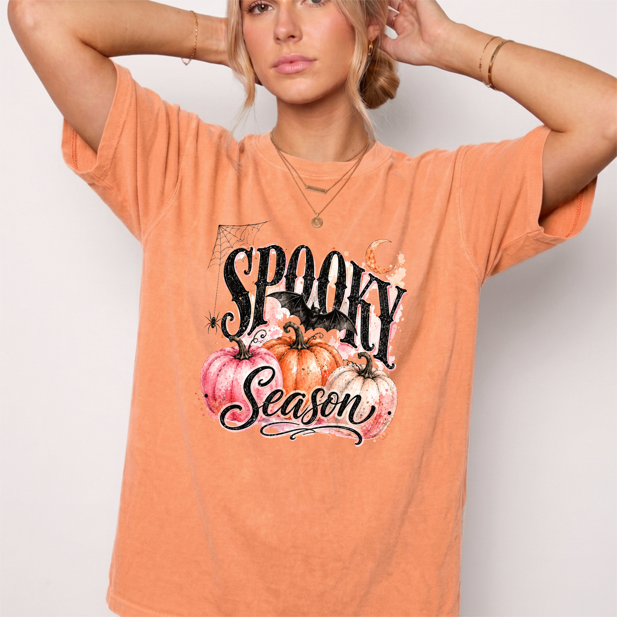Spooky Season Pumpkin Bat Graphic Tee | Foxfire & Fable