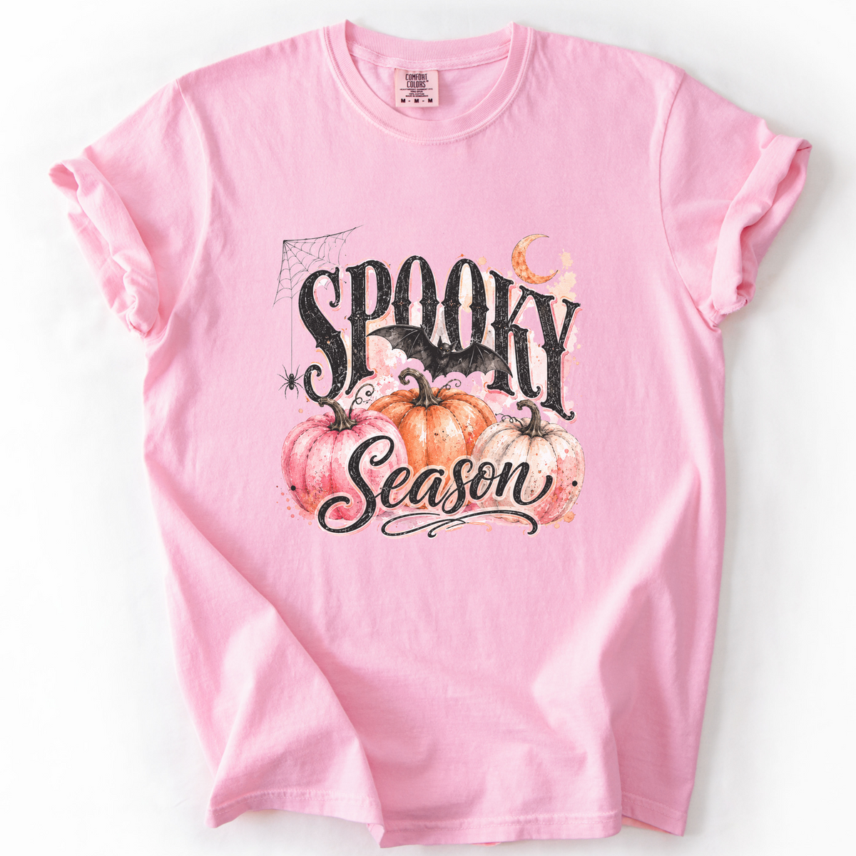 Spooky Season Pumpkin Bat Graphic Tee | Foxfire & Fable - Blossom