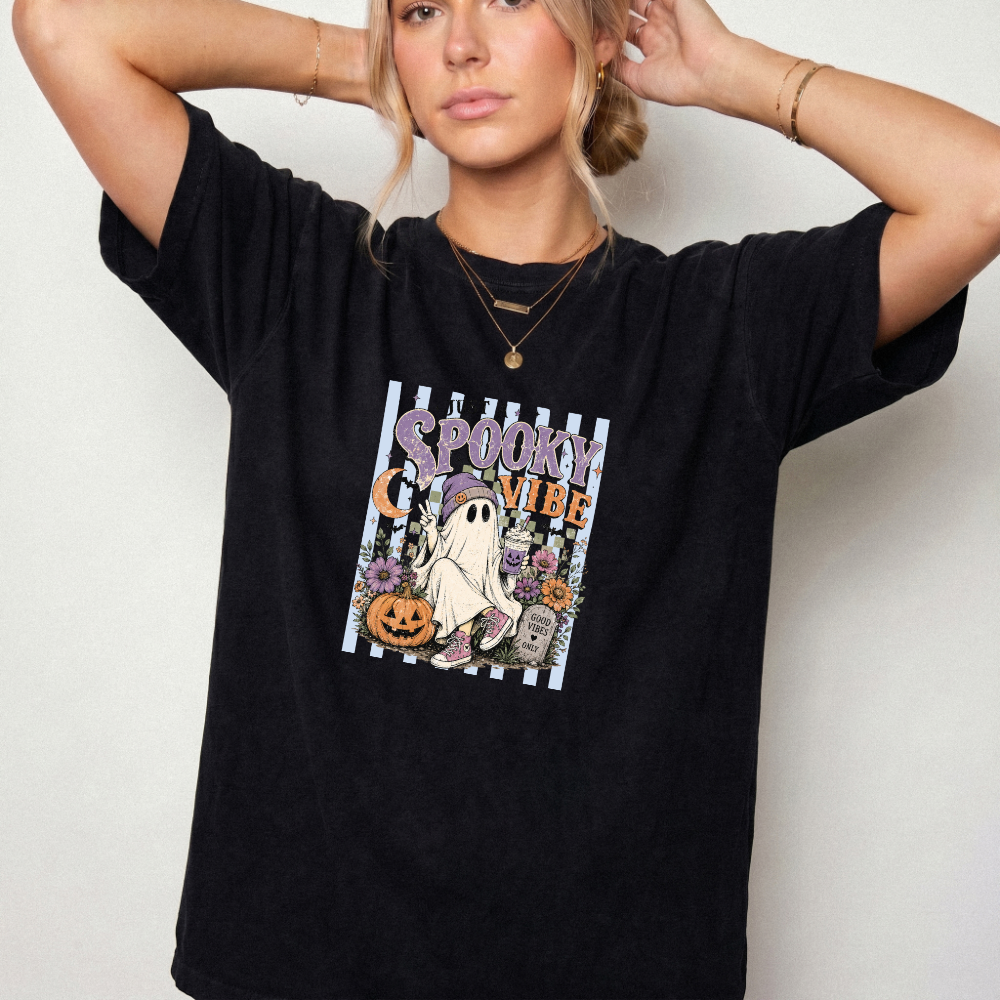 Spooky Vibe Ghost Graphic Tee | Foxfire & Fable
