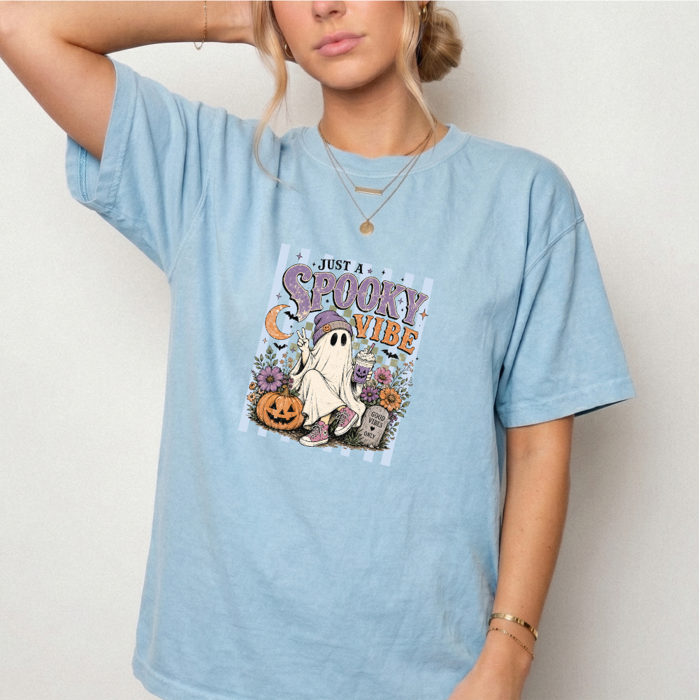 Spooky Vibe Ghost Graphic Tee | Foxfire & Fable