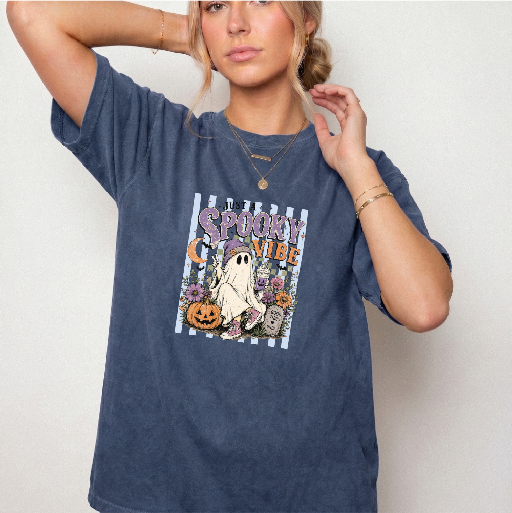 Spooky Vibe Ghost Graphic Tee | Foxfire & Fable