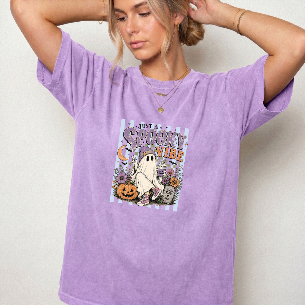 Spooky Vibe Ghost Graphic Tee | Foxfire & Fable