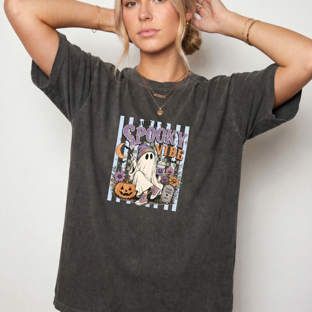 Spooky Vibe Ghost Graphic Tee | Foxfire & Fable