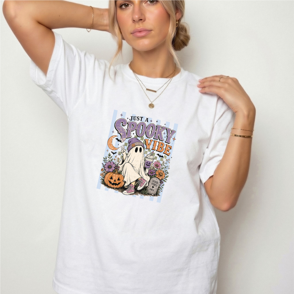 Spooky Vibe Ghost Graphic Tee | Foxfire & Fable