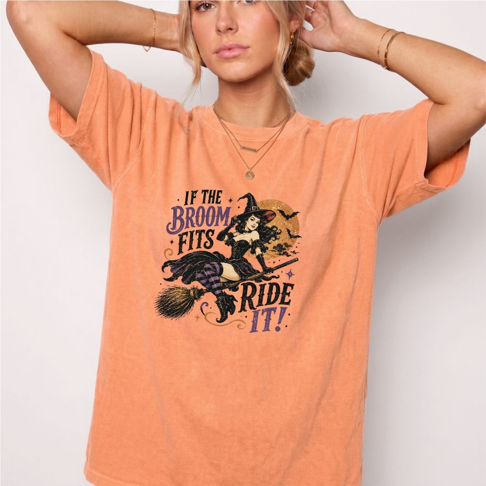 Vintage Witch Broomstick Graphic Tee | Foxfire & Fable