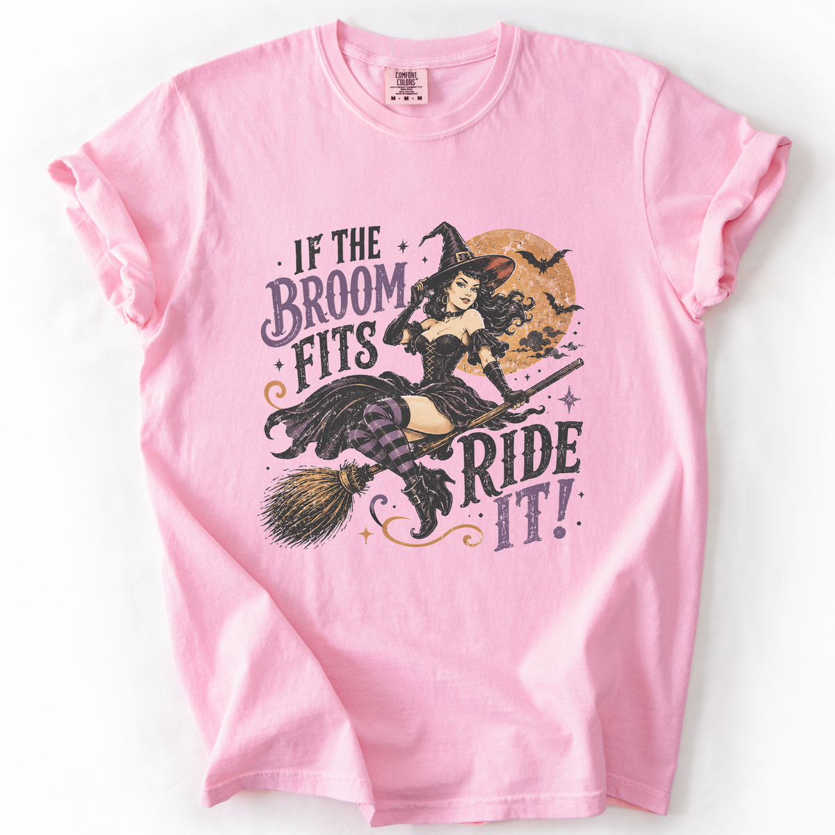 Vintage Witch Broomstick Graphic Tee | Foxfire & Fable - Blossom