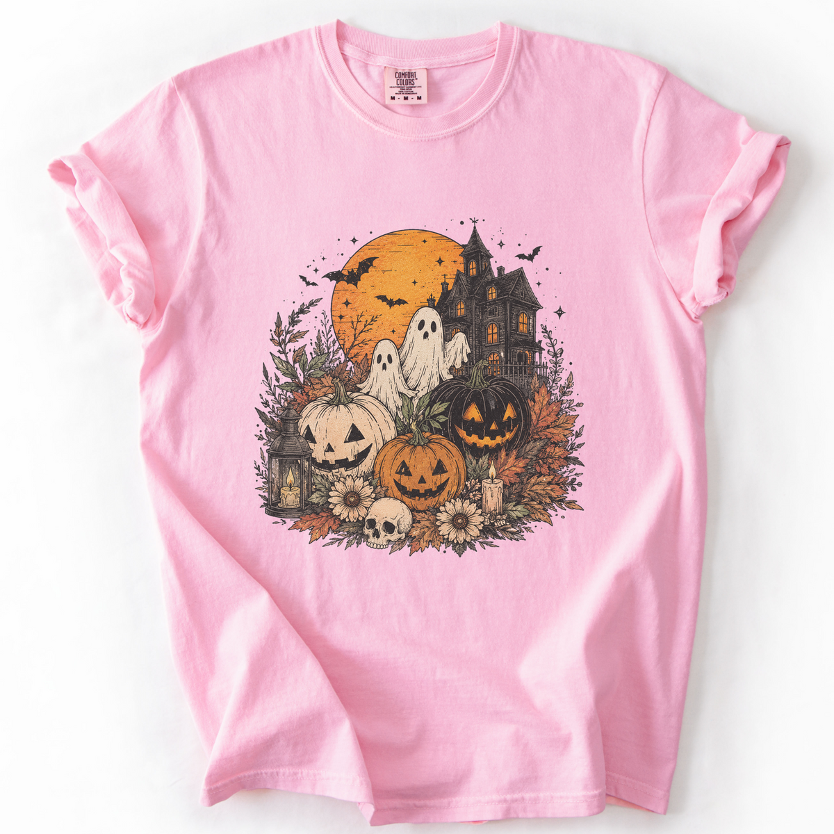 Spooky Haunted House Halloween Graphic Tee | Foxfire & Fable - Blossom