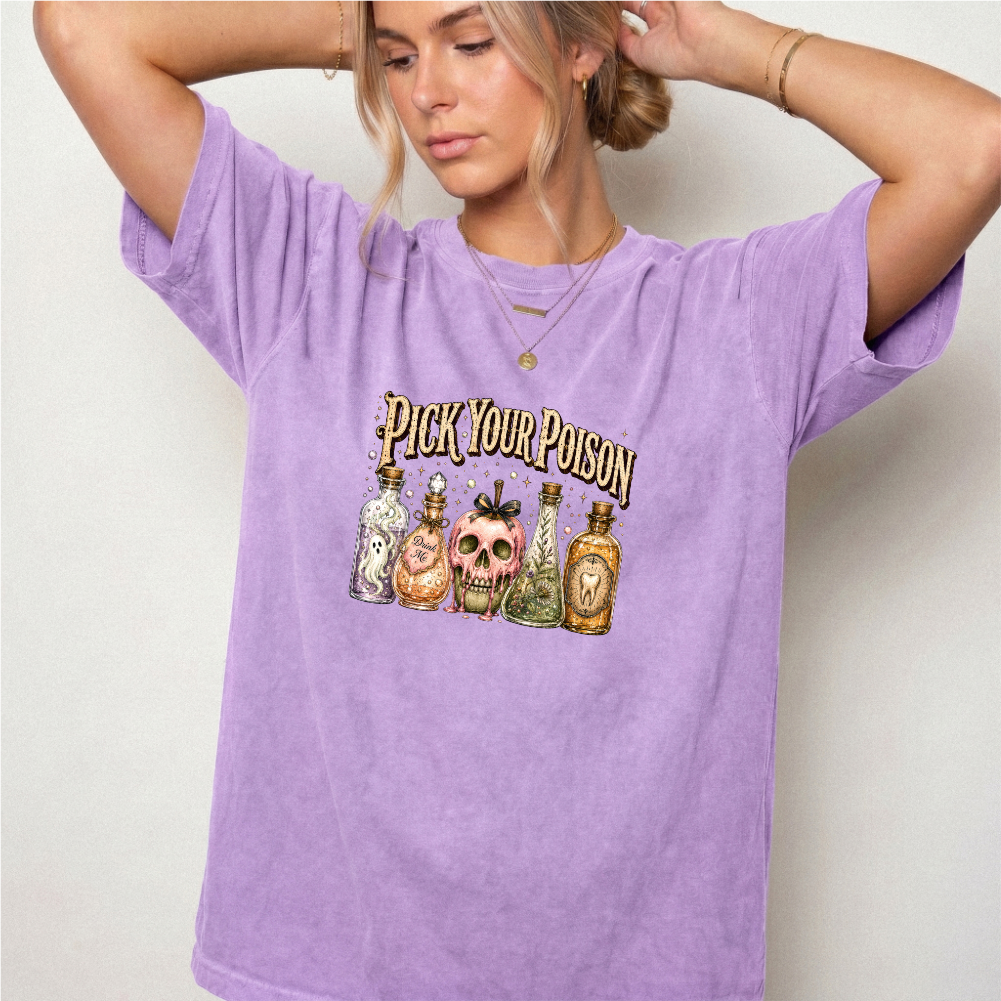 Pick Your Poison Potion Bottle Witchy Graphic Tee | Foxfire & Fable