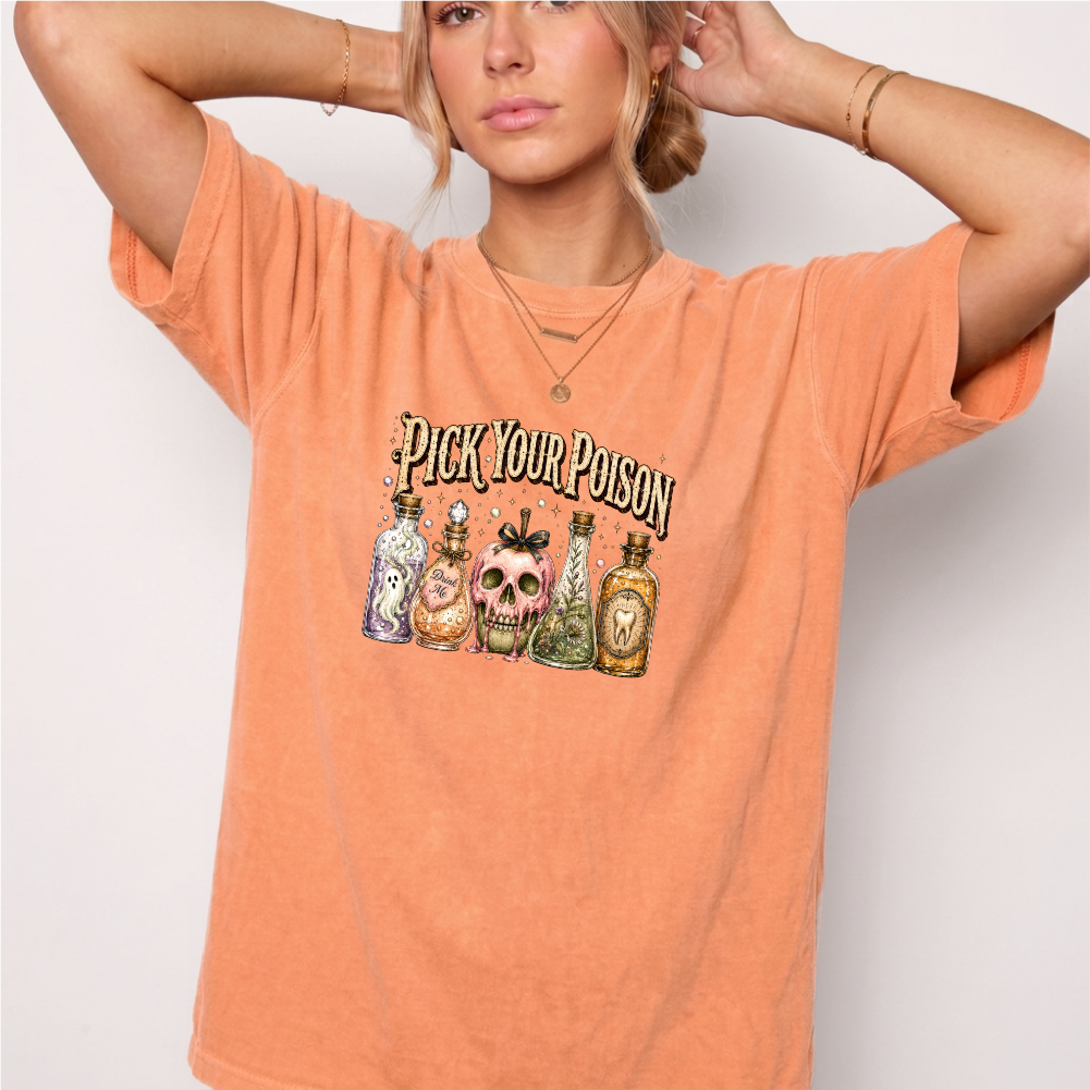 Pick Your Poison Potion Bottle Witchy Graphic Tee | Foxfire & Fable