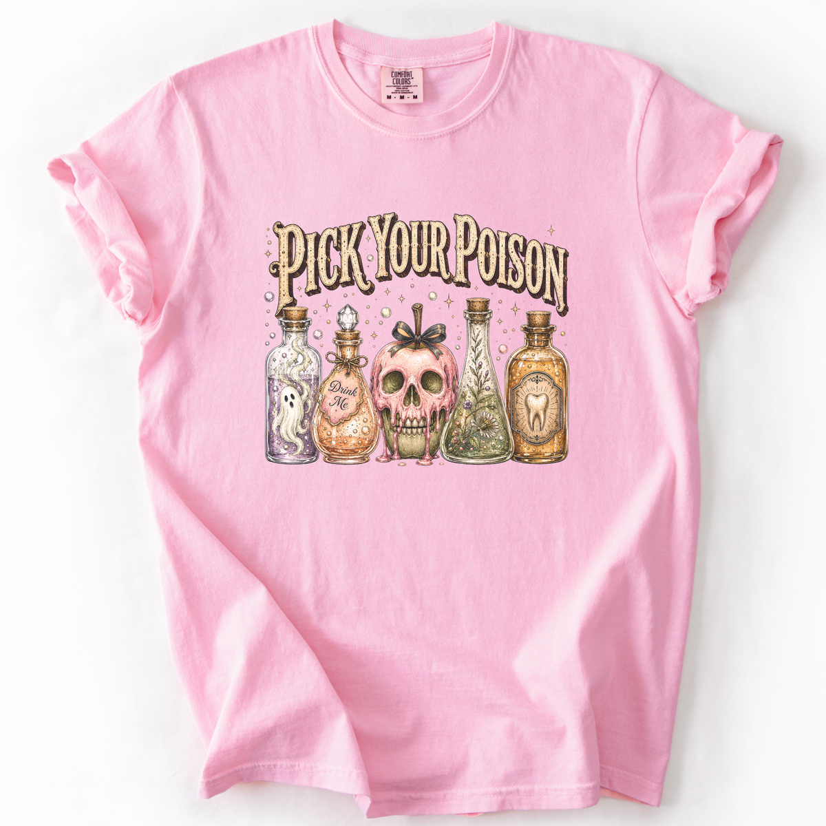 Pick Your Poison Potion Bottle Witchy Graphic Tee | Foxfire & Fable - Blossom