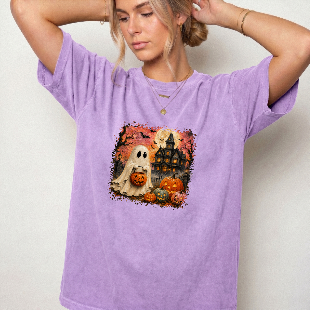 Vintage Spooky Ghost Halloween Graphic Tee | Foxfire & Fable