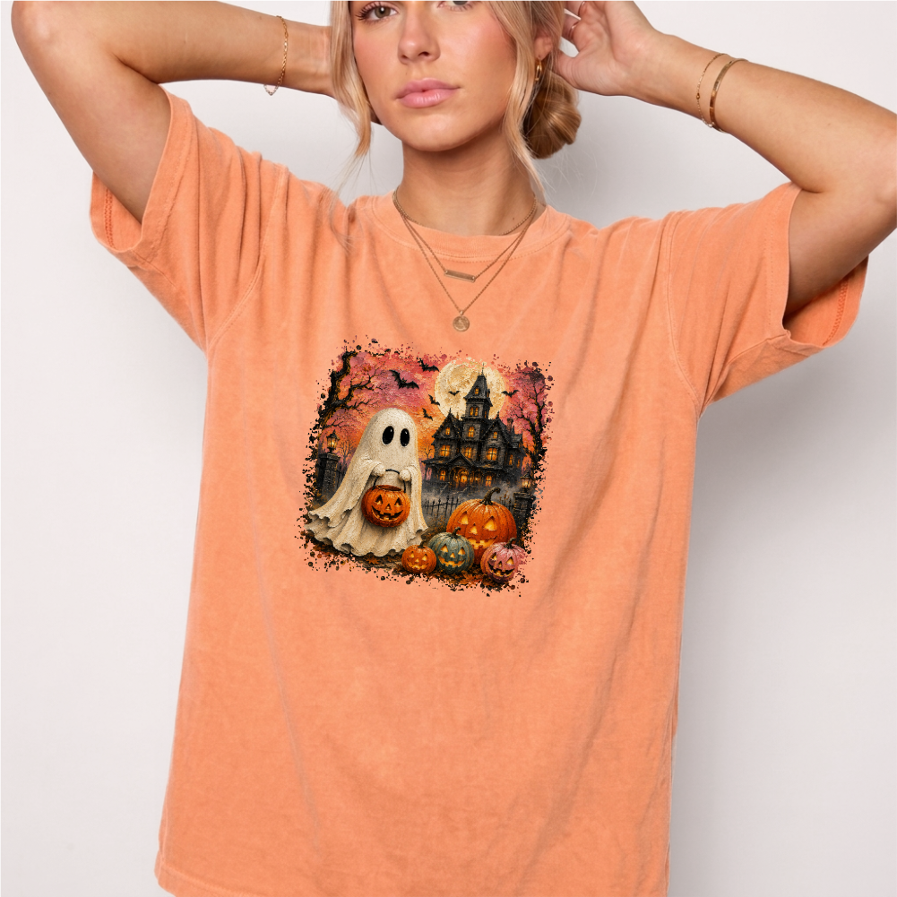 Vintage Spooky Ghost Halloween Graphic Tee | Foxfire & Fable
