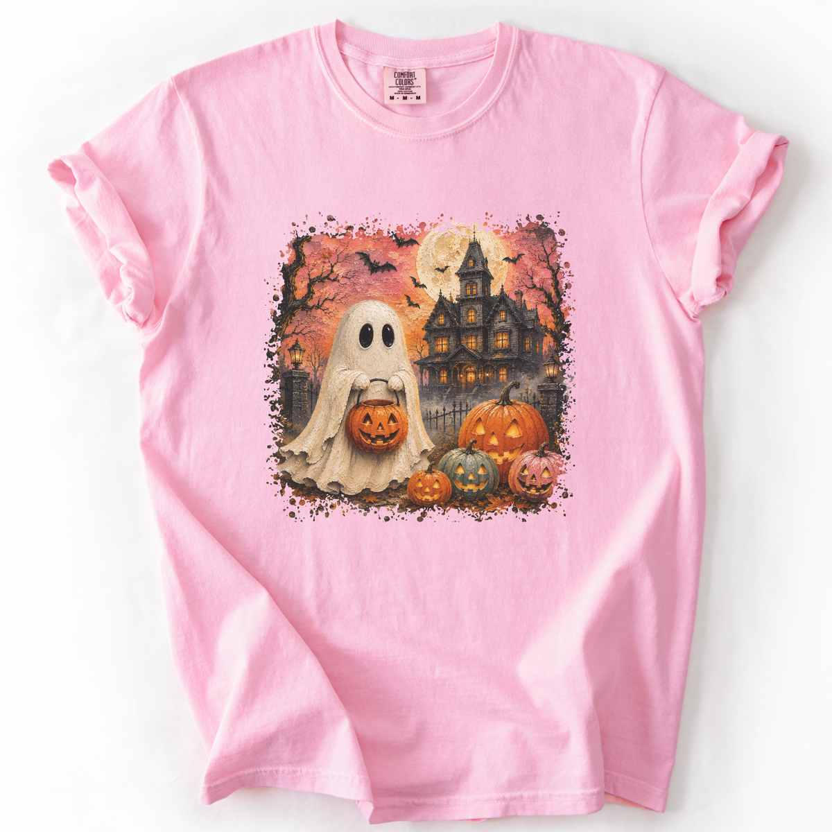 Vintage Spooky Ghost Halloween Graphic Tee | Foxfire & Fable - Blossom