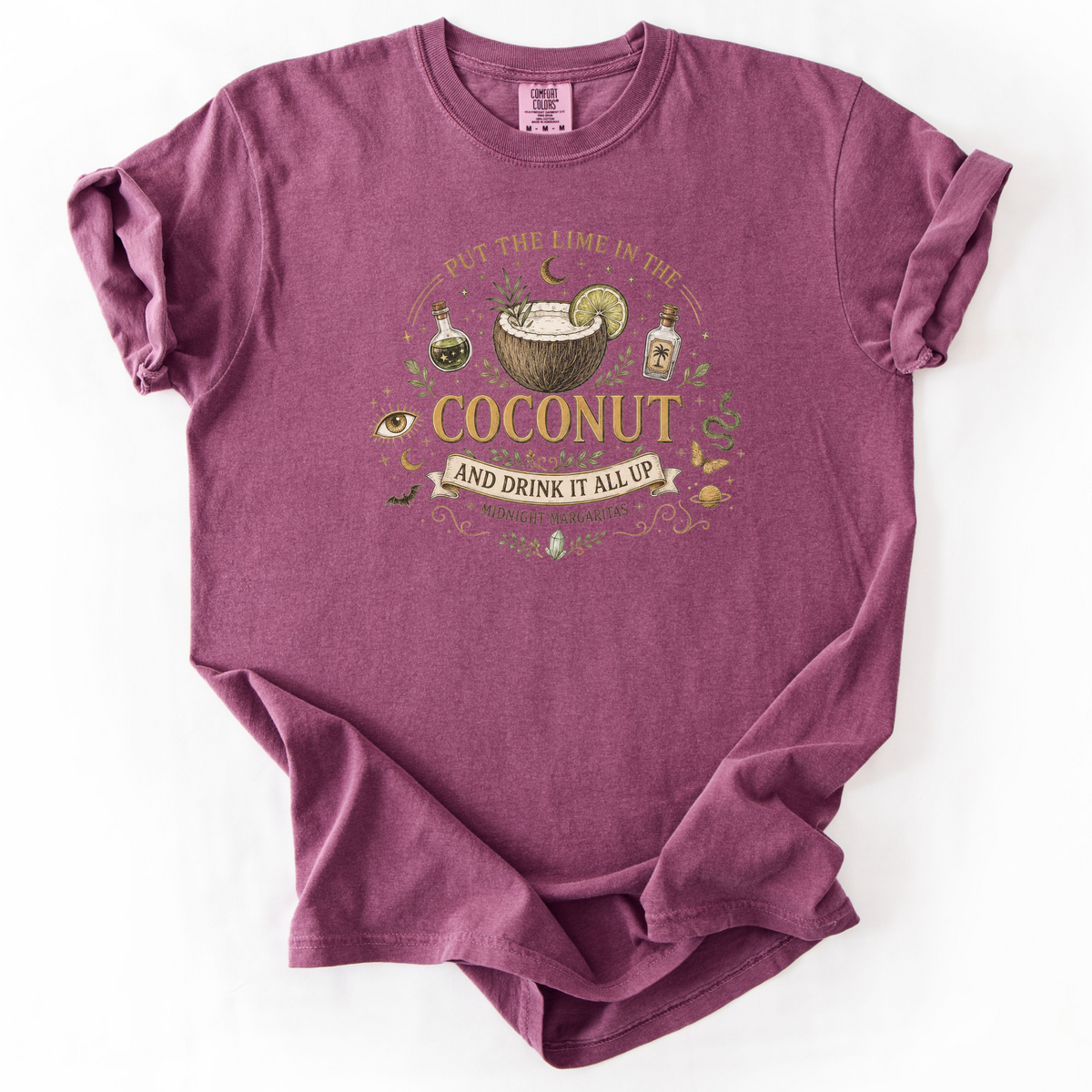 Coconut Cocktail Mystical Graphic Tee | Foxfire & Fable - Berry