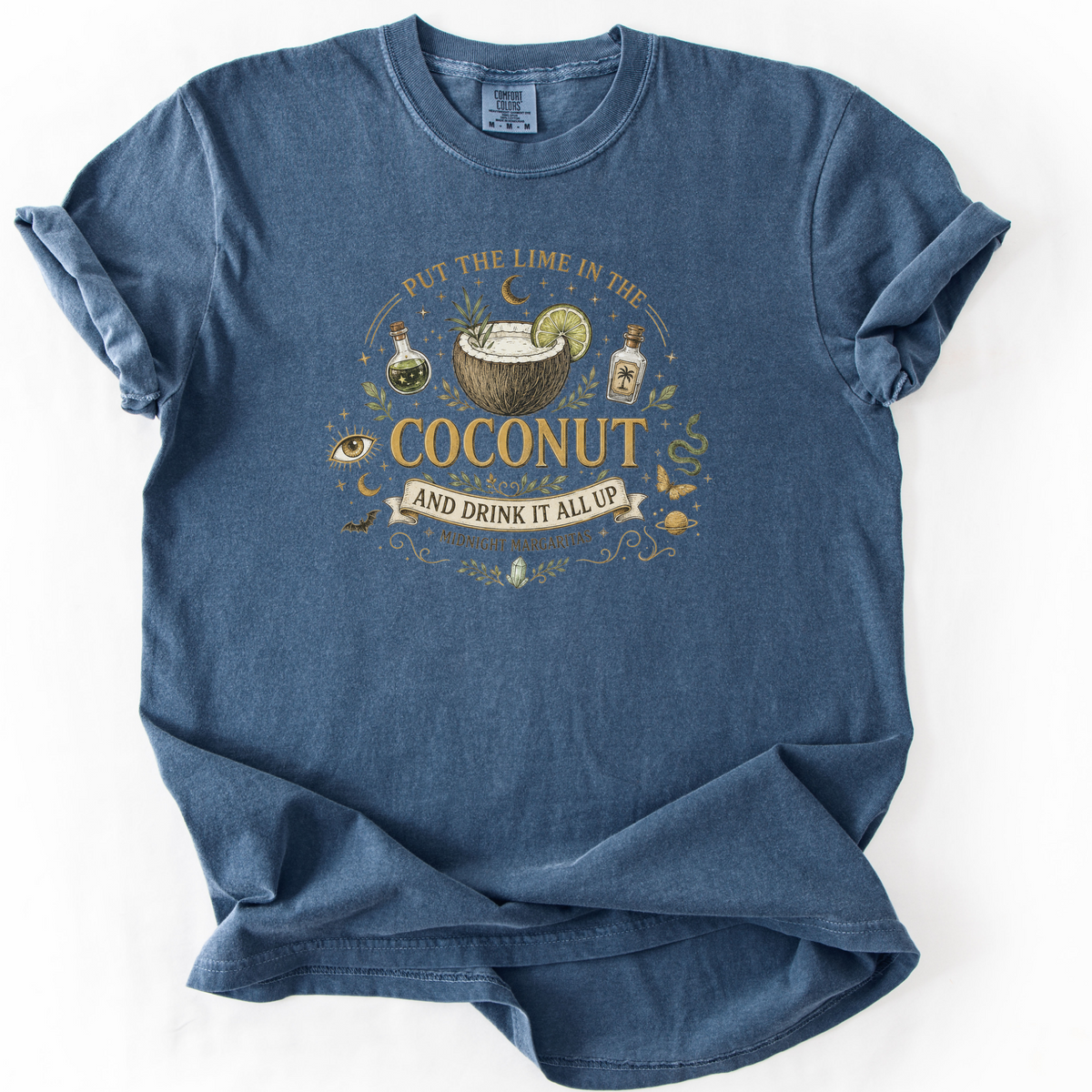 Coconut Cocktail Mystical Graphic Tee | Foxfire & Fable - Denim
