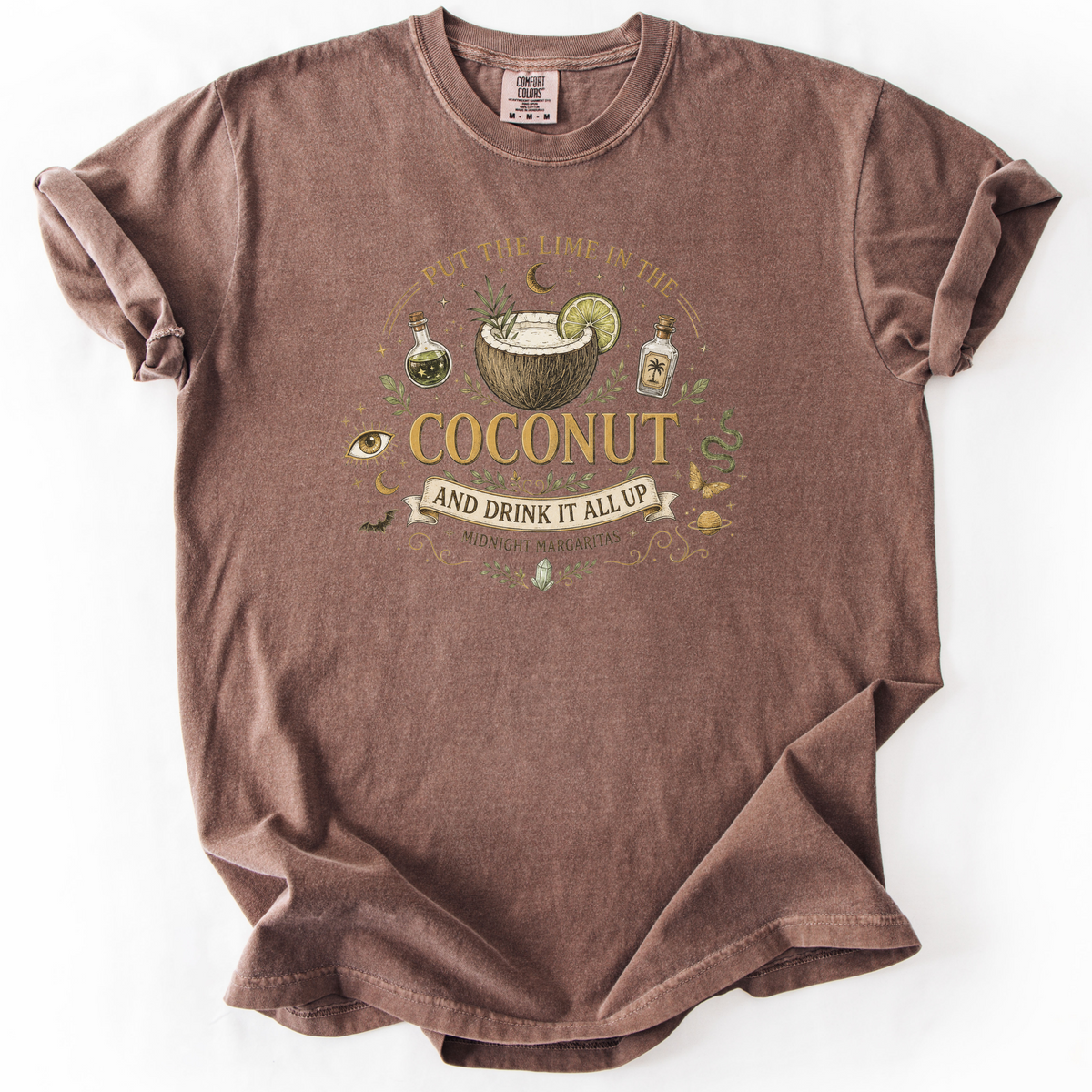 Coconut Cocktail Mystical Graphic Tee | Foxfire & Fable - Expresso