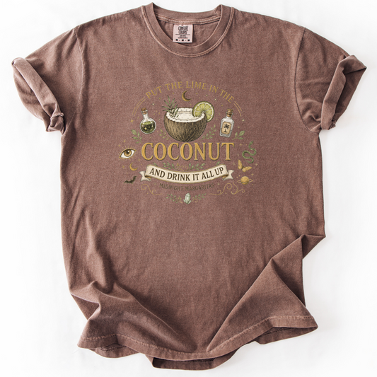 Coconut Cocktail Mystical Graphic Tee | Foxfire & Fable - Expresso