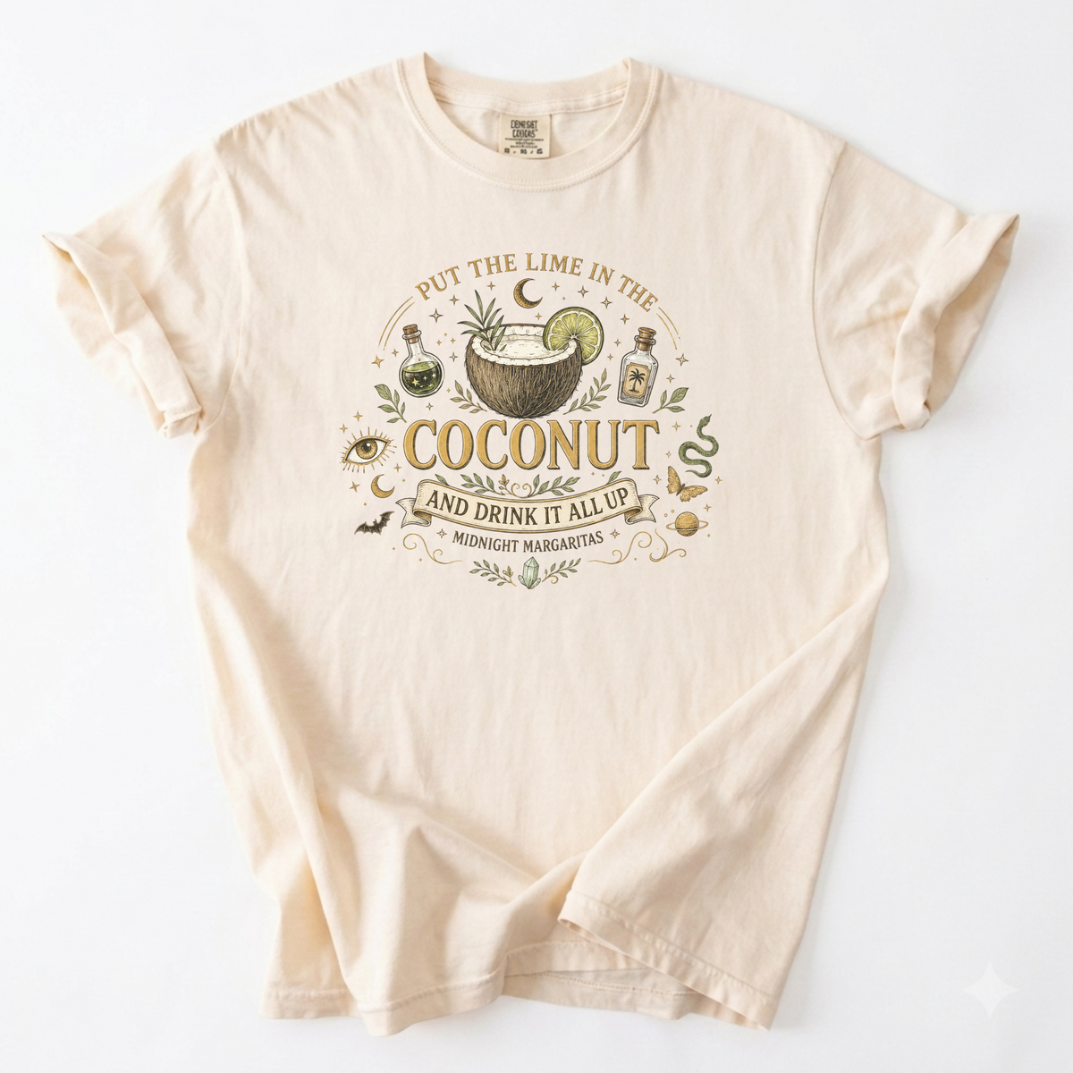 Coconut Cocktail Mystical Graphic Tee | Foxfire & Fable - Ivory