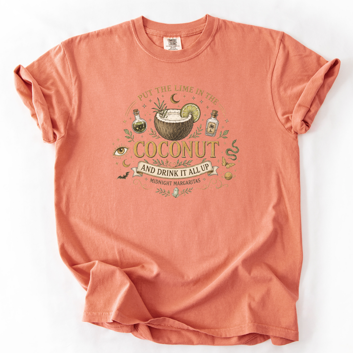 Coconut Cocktail Mystical Graphic Tee | Foxfire & Fable - Terracotta
