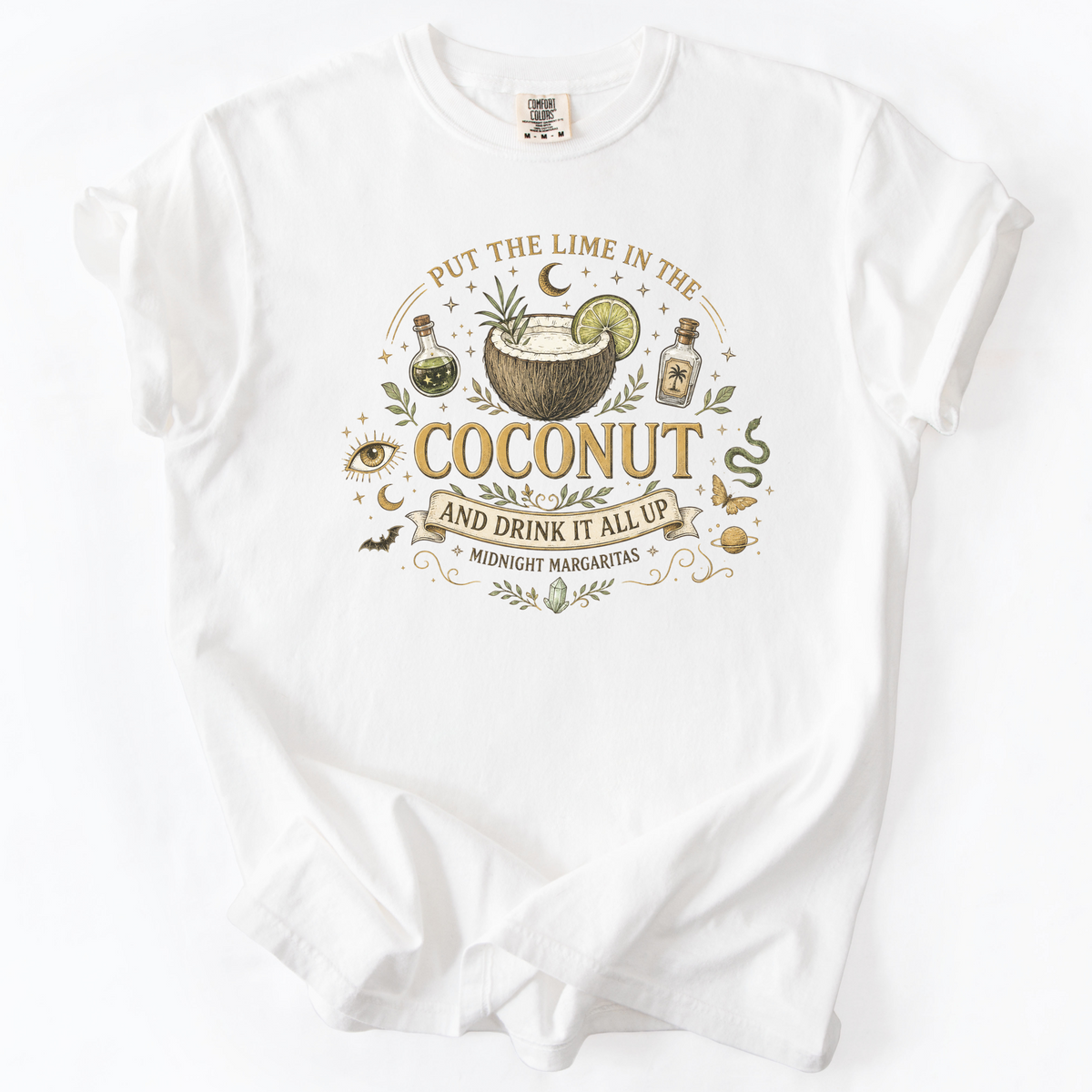 Coconut Cocktail Mystical Graphic Tee | Foxfire & Fable - White