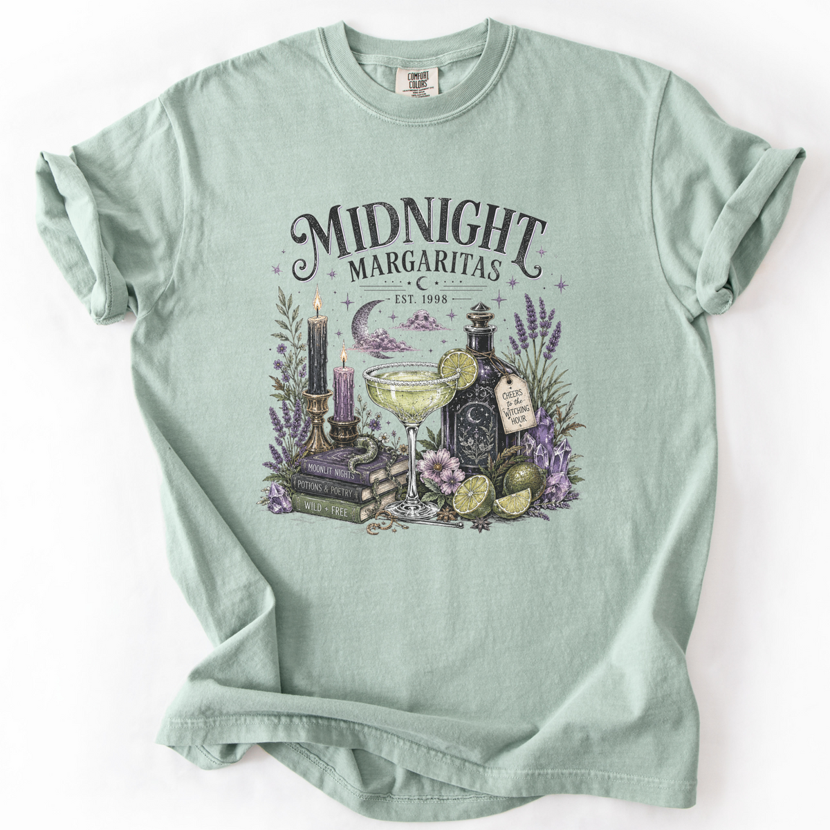 Midnight Margaritas Witchy Apothecary Graphic Tee | Foxfire & Fable - Bay