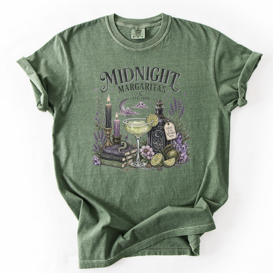 Midnight Margaritas Witchy Apothecary Graphic Tee | Foxfire & Fable - Moss